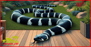 Black snake with white stripes